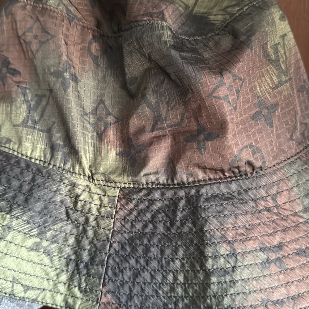 LV Louis Vuitton 2020 camouflage ikat sun hat green monogram tied - Picture 7 of 9
